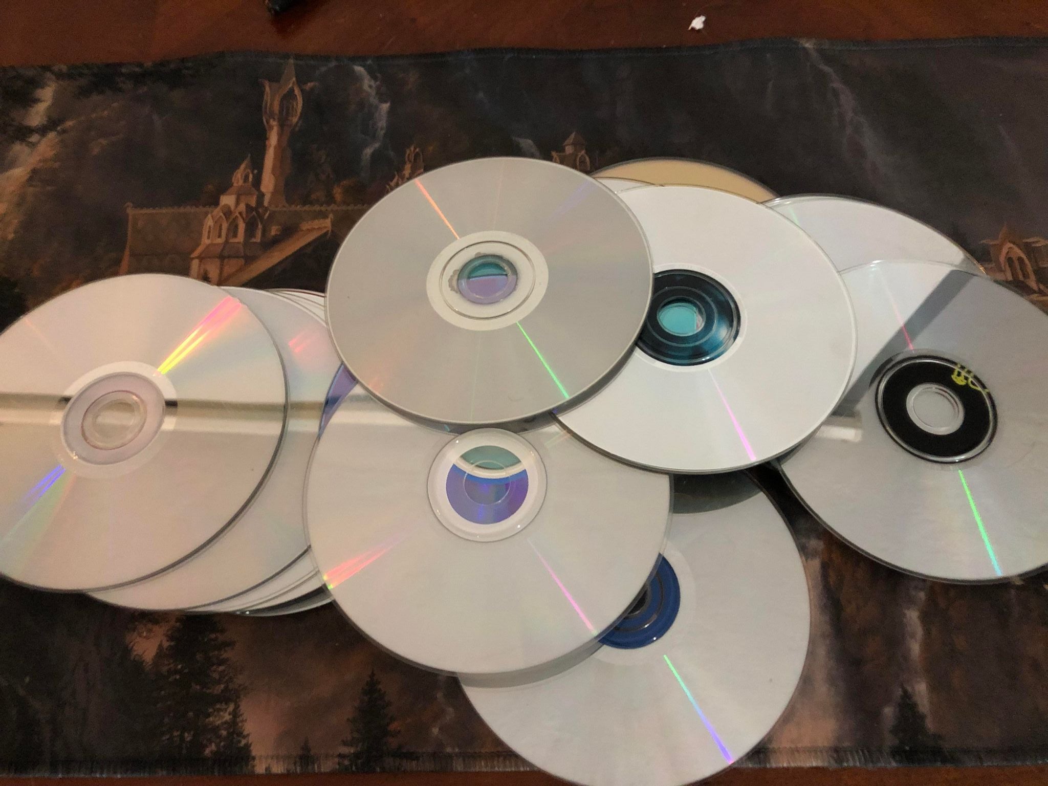 50 Random Mystery CD DVD Disc Only Bundle Lot Box Grab Bag Surprise Art Decoration